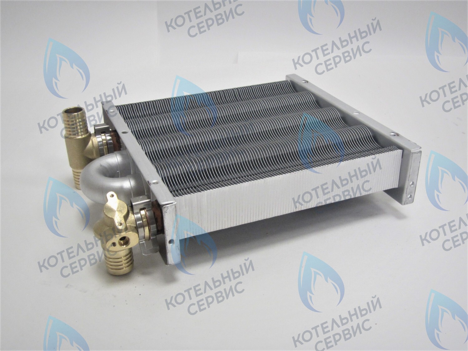 EM021-180-Фитинг-Комп Теплообменник первичный основной (с фитингами) 180 мм 85 FIN (130-200 HSG/ICH/MSC) DAEWOO в Барнауле