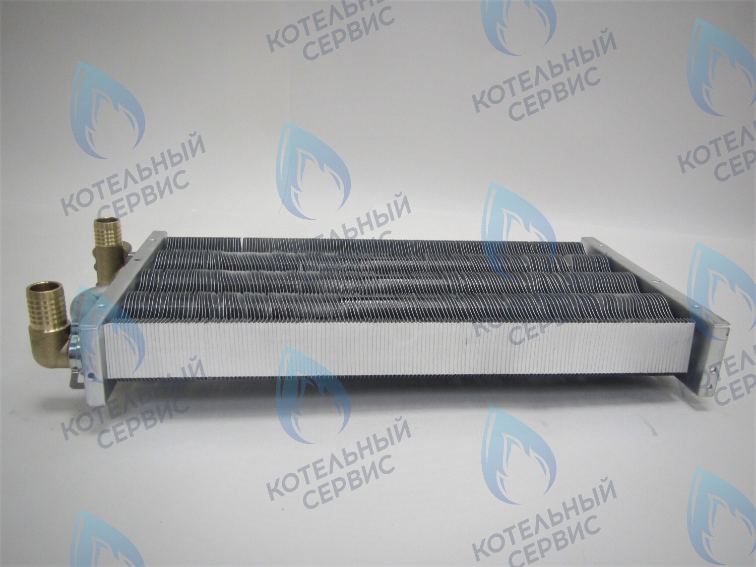 EM021-348-Фитинг-Комп Теплообменник отопления с фитингами (348 мм) 147 FIN (350MSC) DAEWOO в Барнауле