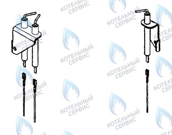 87199051490 Комплект электродов розжига с кабелями U02X-24K/U042-24K/ZSA/ZWA/ZWE BOSCH в Барнауле
