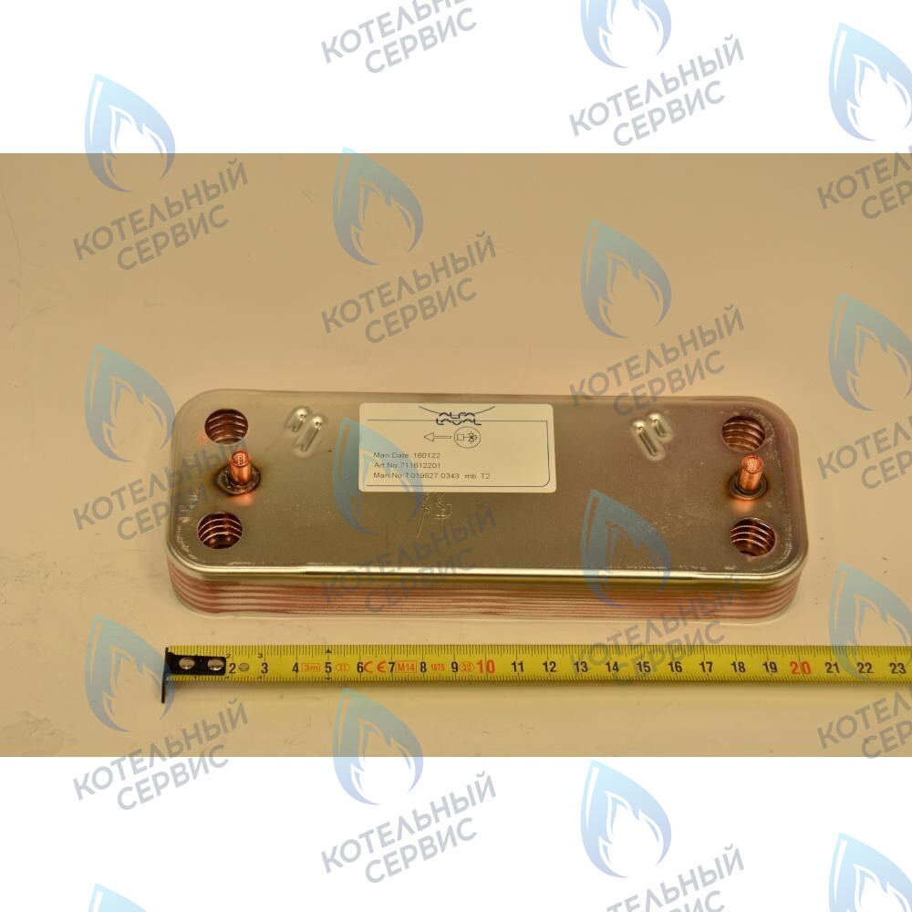 711612600 Теплообменник вторичный ГВС (другой тип) BAXI ECO (3, FOUR) 10 пластин в Барнауле