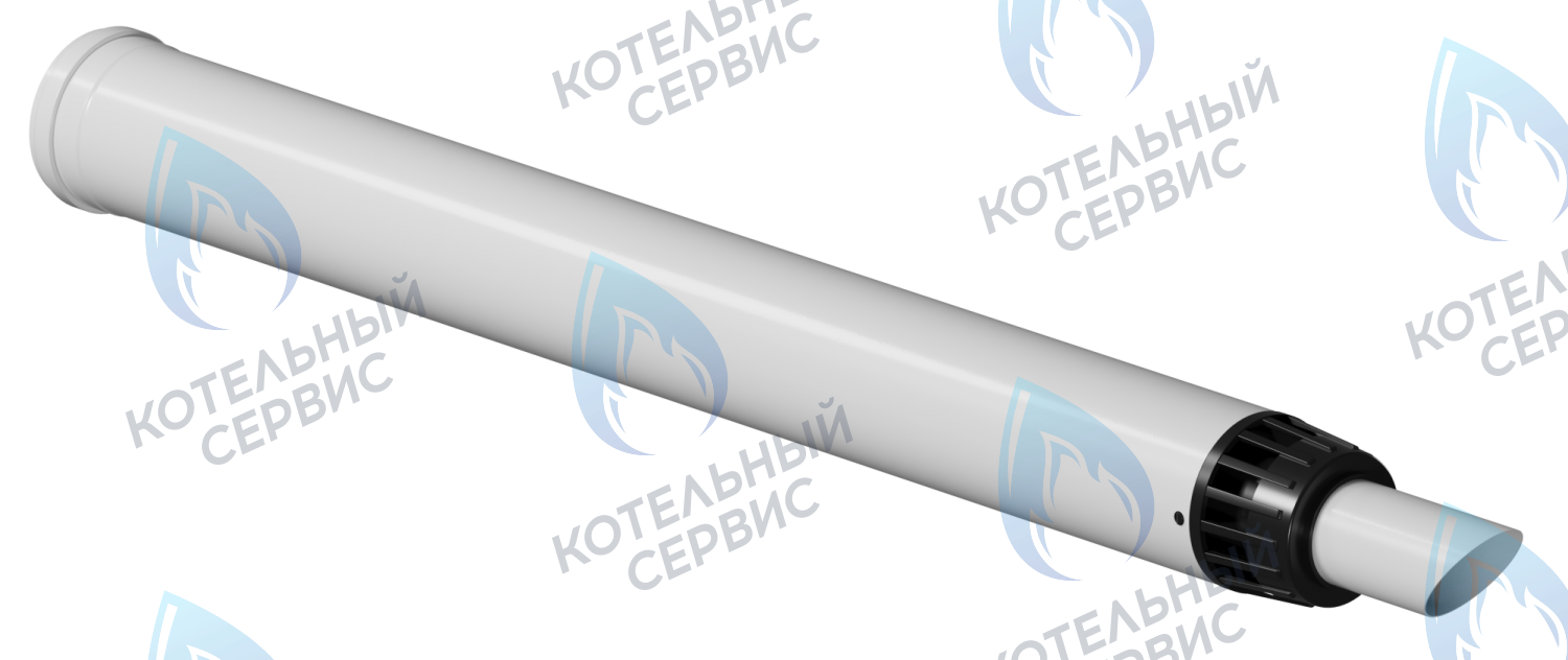 TL-1M Участок коаксиальный 1 м (труба), Ø60/100мм с наконечником АНТИЛЕД в Барнауле