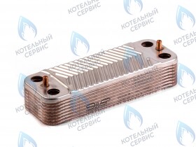 Теплообменник ГВС вторичный 16 пластин BAXI LUNA, BUDERUS GB22 (7101628), Saunier Duval (05733000)