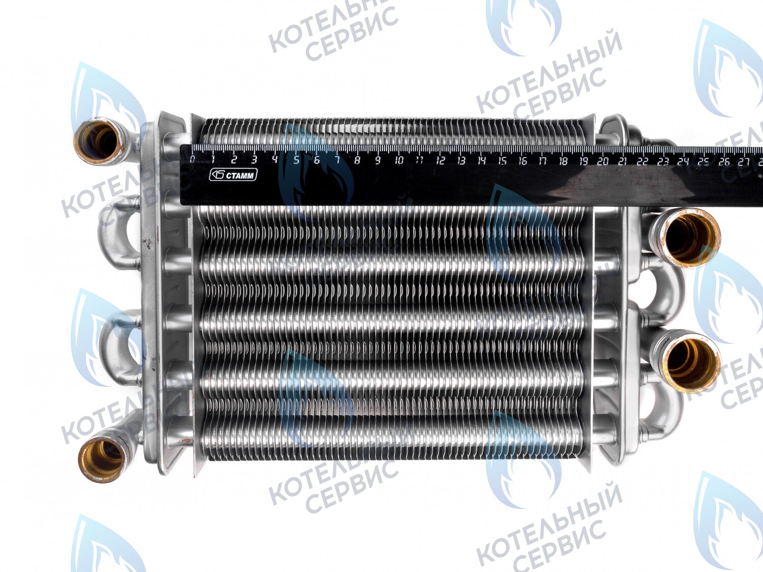 02-4011 Теплообменник битермический 198мм GAZECO 18-T1/C1 (с 05.2016) в Барнауле