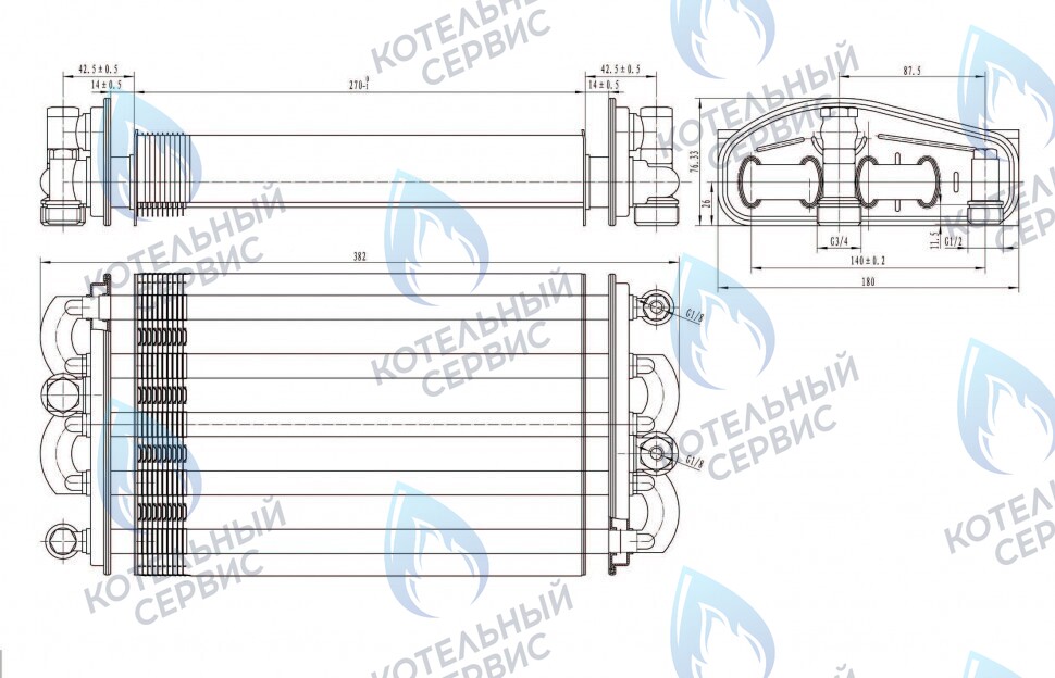 C40.132 Теплообменник битермический FONDITAL Victoria Compact CTN 24 / NOVA FLORIDA Vela Compact CTN 24 AF в Барнауле
