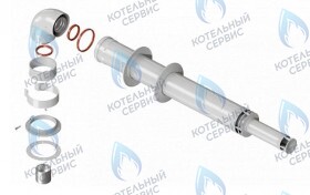 Коаксиальный комплект дымохода 60/100 1м VIVAT АНТИЛЕД (универсальный, все кроме Immergas/Navien)