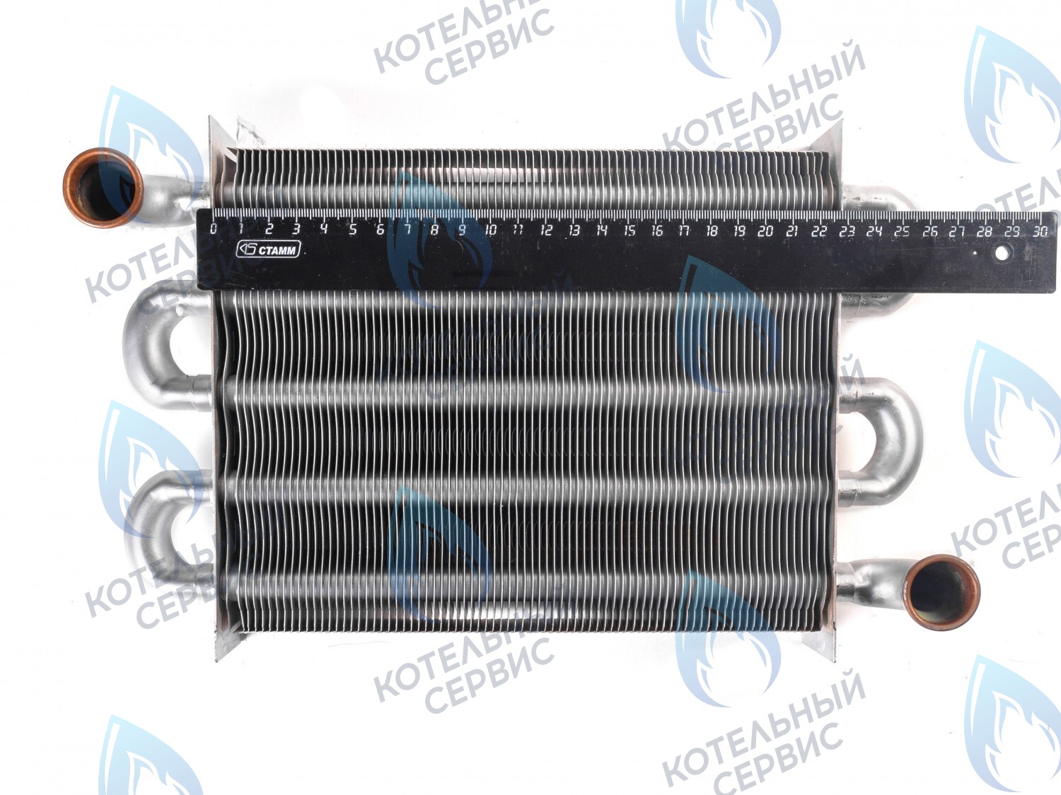 398002570 Теплообменник первичный (основной) (крепление - клипсы) Ferroli Fortuna Pro F13-F24 (398002570,398615500) в Барнауле