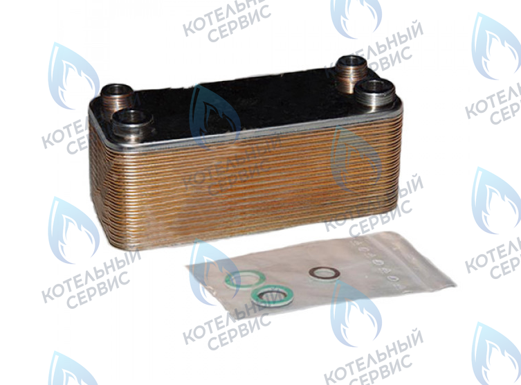 39809340 Теплообменник вторичный KIT SCAMB.ZB-30P (37403551) FERROLI в Барнауле